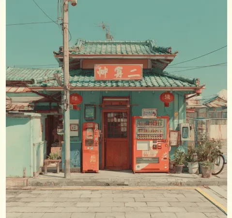 未来设定专题封面，冷色调科技感空间结构画面